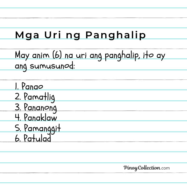 Mga Uri ng Panghalip